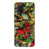 Xiaomi Mi 10 Lite Kılıf Ev Susleri Doodle Arka Kapak Silikon Koruma Full Koruyucu
