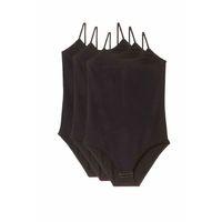 3 Adet İp Askılı Kadın Çıtçıtlı Body Siyah