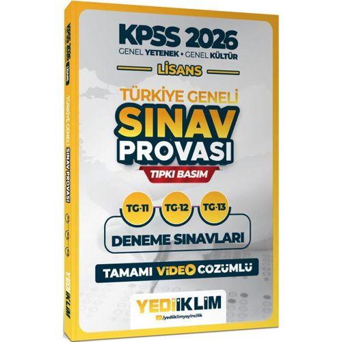 2026 KPSS Lisans GY GK Türkiye Geneli Sınav Provası Tıpkı Basım 11-12-13 Deneme Yediiklim
