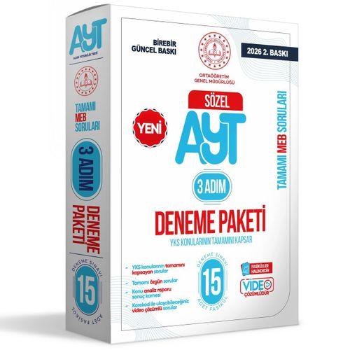 2026 3 Adım YKS-AYT Sözel MEBİ Özgün Sorular 15li Deneme Fasikül Paketi Video Çözümlü BASKI ÜCRETİ