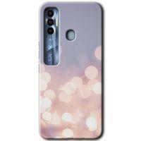 Tecno Spark 7 Pro HD Baskılı Kılıf + 9D Tam Ekran Koruyucu - Blur Lights