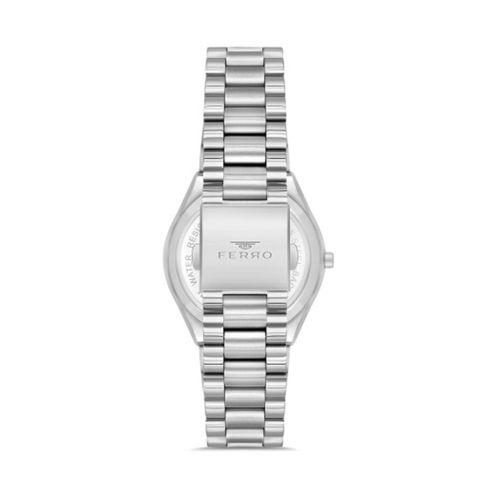 Ferro F11386A-A6 Quartz Çelik Gri Yeşil Kadran 40 mm Erkek Kol Saati