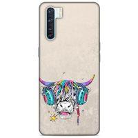 Animax DJ İnek Oppo A91 Kılıf Desenli Silikon