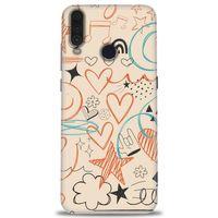 General Mobile GM 10 Kılıf HD Baskılı Kılıf - Notalar Turuncu + Tam Ekran Koruyucu