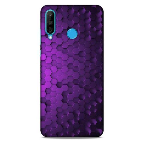 Huawei P30 Lite Uyumlu Kılıf Mor Delisi (4) Koruma Kılıfı Altıgen