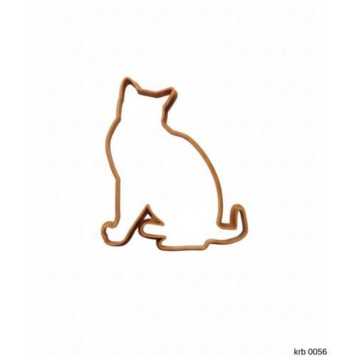 Arka Profilden Oturan Kedi Kurabiye Kalıbı ve Hamur Kesici – Şeker Hamuru ve Oyun Hamuru İçin Tek Parça Kalıp