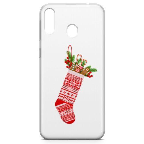 Samsung Galaxy M20 Kılıf Noel Çorabı Arka Kapak Koruma Desenli Full Koruyucu