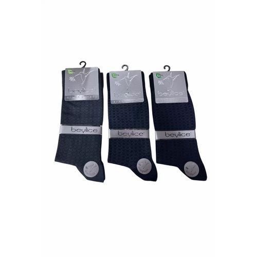 Beylice Desenli Bambu Dikişsiz Erkek Çorabı -sıkmayan Lastik- Tavşan Kulağı Kavrayan Topuk 12 Adet