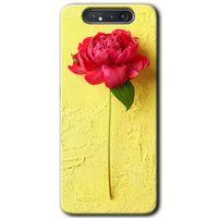 Galaxy A80 Kılıf HD Desen Baskılı Arka Kapak - Kırmızı Gül