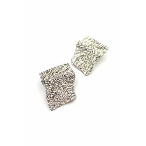 Taşlı Küpe - Beyaz