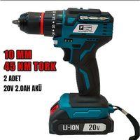 Catpower 1320 Kömürsüz Akülü Darbeli Vidalama Matkap 20V Lion 2.A Taşıma Çantalı