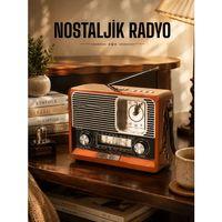 Ahşap Görünümlü Retro Bluetooth Radyo Usb,aux Ve Sd Kart Girişli