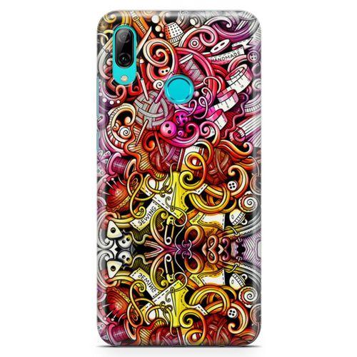 Huawei Y7 2019 Kılıf Örgücü Doodle Arka Kapak Koruma Desenli Full Koruyucu