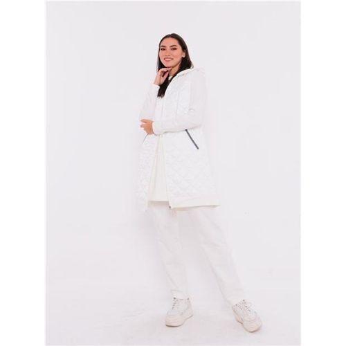 Minimal Kapitoneli Yelekli Spor Üçlü Takım - 70060.023 - Krem