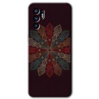 OPPO Oppo Reno 6 Kılıf HD Desen Baskılı Arka Kapak - Mandala Flower Wal