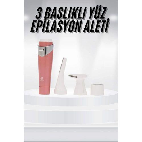 3 Başlıklı Yüz Kaş Epilasyon Aleti Değiştirilebilir Başlık Hassas Ciltlere Uygun