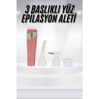 3 Başlıklı Yüz Kaş Epilasyon Aleti Değiştirilebilir Başlık Hassas Ciltlere Uygun