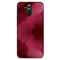 Mermer Desenli (7) Tema Telefon Kılıfı Bordo Huawei Mate 20 Lite Kılıf