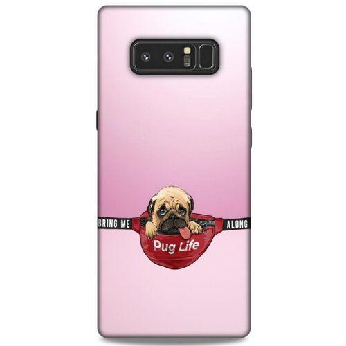 Samsung Galaxy Note 8 Kılıf Köpek Kıyafetleri (5) Koruma Kabı Yavru Pug Çanta