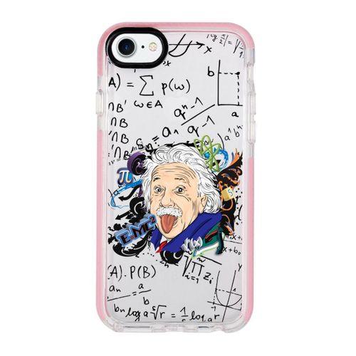 iPhone 7 Einstein In Formula Desenli Candy Bumper Silikonlu Telefon Kılıfı