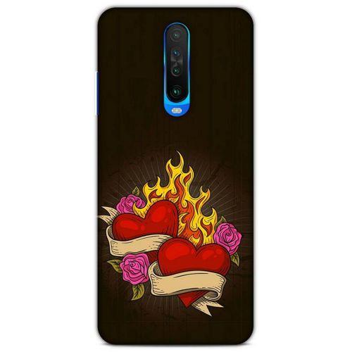 Lopard Xiaomi Redmi K30 5G Uyumlu Kılıf Tattoo's (14) Lansman Kılıf Çift Kalp