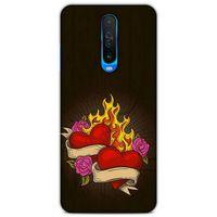 Lopard Xiaomi Redmi K30 5G Uyumlu Kılıf Tattoo's (14) Lansman Kılıf Çift Kalp