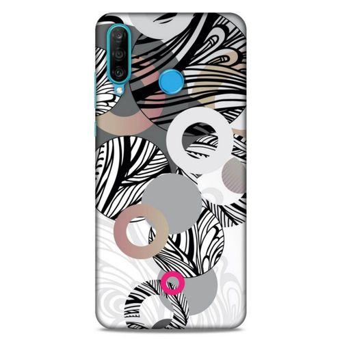 Lopard Huawei P30 Lite Uyumlu Kılıf Soyut Sanat (42) Desenli Rugged Armor Kılıf