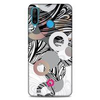 Lopard Huawei P30 Lite Uyumlu Kılıf Soyut Sanat (42) Desenli Rugged Armor Kılıf