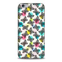 Apple Iphone 6S Kılıf Kelebek Etkisi (36) Glitter Kılıf Sarı Pembe