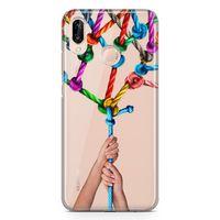 Huawei P20 Lite Kılıf Bağlılık Arka Kapak Koruma Desenli Full Koruyucu
