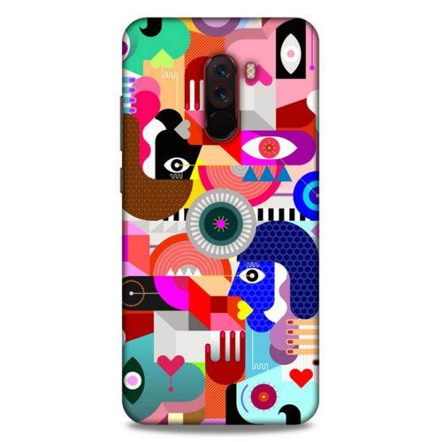 Lopard Xiaomi Pocophone F1 Uyumlu Kılıf Soyut Sanat (21) Baskılı Koruyucu Kapak