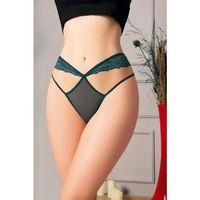 Yeşil Dantelli İp Detaylı Fantezi String Tanga