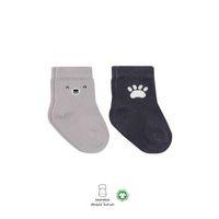 Bistyle Bear Penye Soket Çorap 2'Li BS10116 Gri