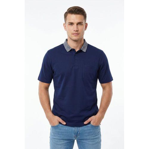 Erkek Büyük Beden Polo Yaka Cepli Kısa Kollu Tişört T6275 BGL-ST05556
