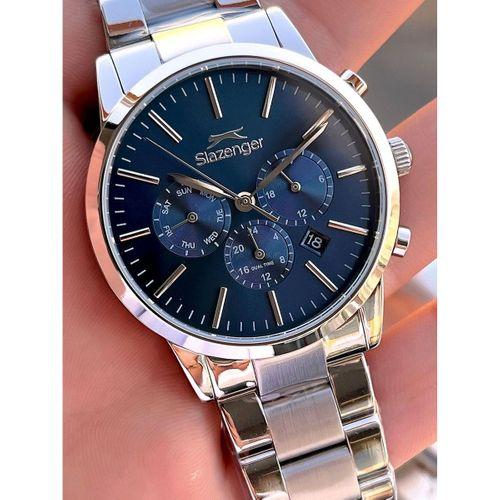 Slazenger İtalyan Tasarım Bileklik Hediyeli 2 Yıl Garantili 10 Atm Çelik Erkek Kol Saat ESL.N2545.2