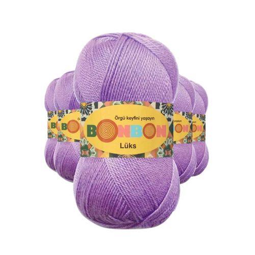 5 Adet Lüks Patik İpi Yünü Lila 98275 - bonbon mudanis
