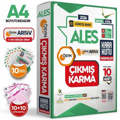 2026 ALES Sayısal-Sözel-TM ÖSYM Çıkmış Karma Kara Kutu 10lu Deneme Paketi Türkiye Geneli D  Çözümlü
