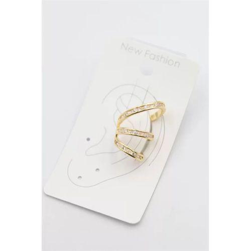 Taşlı Kıkırdak Küpe - Altın