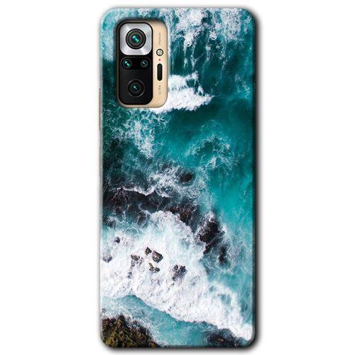 MRCİLETİSİM Xiaomi Redmi Note 10 Pro Kılıf HD Desen Baskılı Arka Kapak + Temperli Cam - Deniz Kıyısı