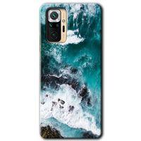 MRCİLETİSİM Xiaomi Redmi Note 10 Pro Kılıf HD Desen Baskılı Arka Kapak + Temperli Cam - Deniz Kıyısı