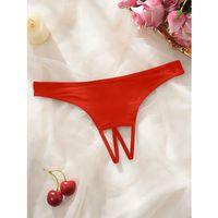 Kadın Kırmızı Ağ Bölgesi Açık Külot