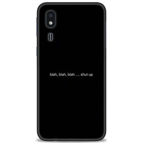 Samsung Galaxy A2 Core Kılıf HD Baskılı Kılıf - Shut Up + Tam Ekran Koruyucu