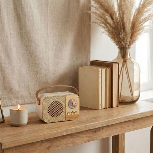 Led Aydınlatmalı Hoparlör Bej