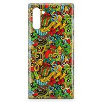 Samsung Galaxy Note 10 Kılıf Doodle Happy New Year Arka Kapak Koruma Desenli Full Koruyucu