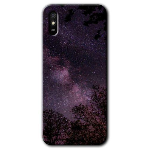 Xiaomi Redmi 9A HD Baskılı Kılıf + 9D Tam Ekran Koruyucu - Gece Galaksi