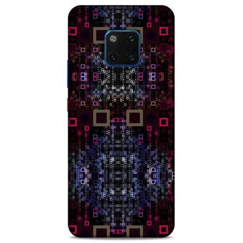 Lopard Huawei Mate 20 Pro Uyumlu Kılıf PiXel (18) Telefon Kılıfları Siyah Kırmızı
