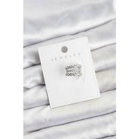 Gümüş Renk Zirkon Taşlı Pirinç Kıkırdak Earcuff Küpe