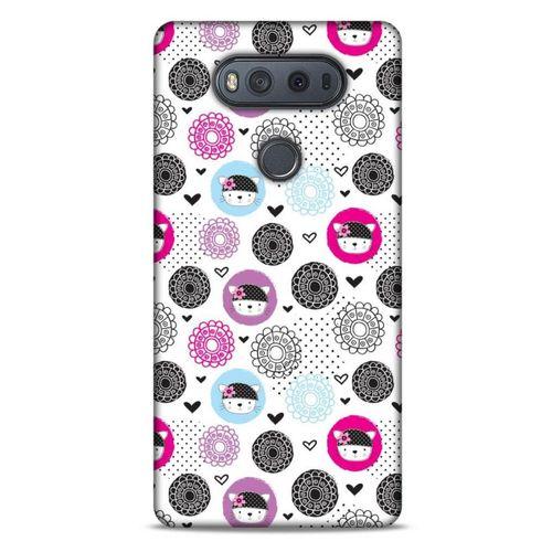 Lopard LG K61 Uyumlu Kılıf Kediler (1) Kılıfı Mavi Pembe