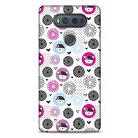 Lopard LG K61 Uyumlu Kılıf Kediler (1) Kılıfı Mavi Pembe