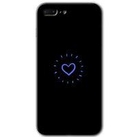 iPhone 7 Plus Kılıf Baskılı Kapak - Heart Strokes + 5D Tam Kaplayan Cam